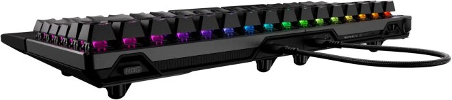 Klaviatūra žaidimams Asus ROG Falcata Asus ROG HFX V2 belaidė magnetyczno-mechaninė su pašvietimu juoda