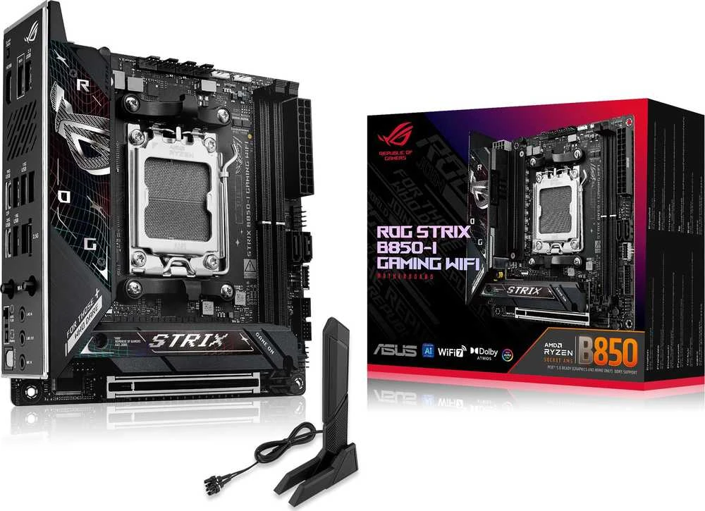 Pagrindinė plokštė ASUS ROG STRIX B850-I GAMING WIFI AMD B850 Socket AM5 mini ITX