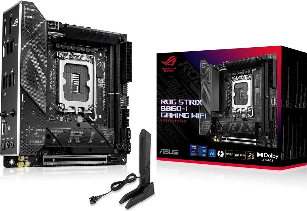 Pagrindinė plokštė ASUS ROG STRIX B860-I GAMING WIFI