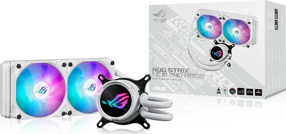 ASUS ROG STRIX LC III 240 ARGB aušinimo sistema Baltas Edition