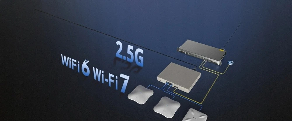 Šakotuvas Ruijie Jungiklis Asus RG-NBS3300-8MG2XS-P