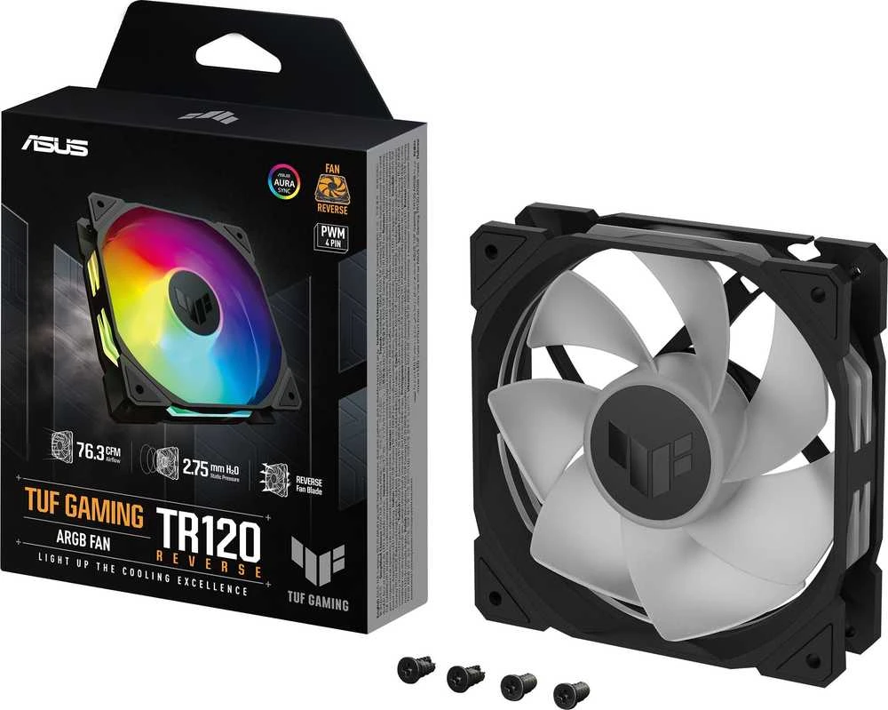 ASUS TUF Gaming TR120 ARGB Reverse Fan Juodas