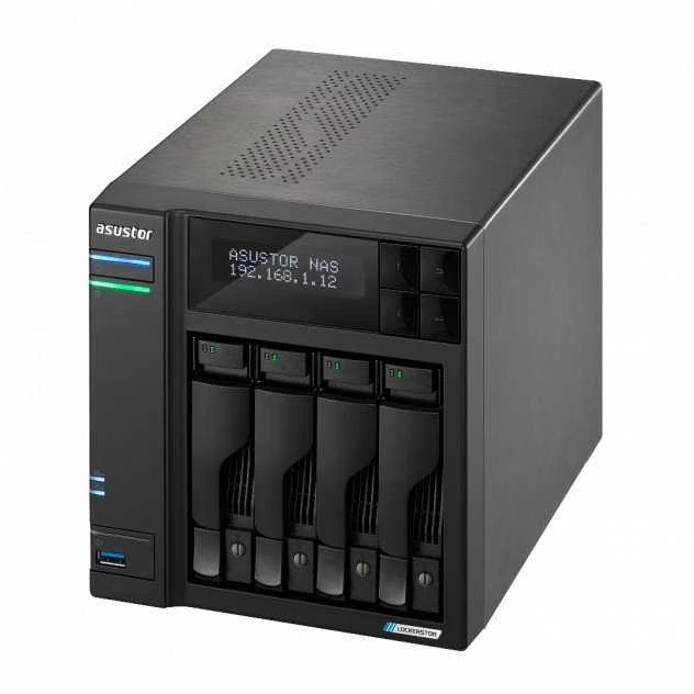 Asustor failų serveris LOCKERSTOR 4 Gen 2 AS6704T 16GB RAM DDR4 4 skyrių M.2 PCIe NVMe 2.5 GbE (AS6704T-16G)