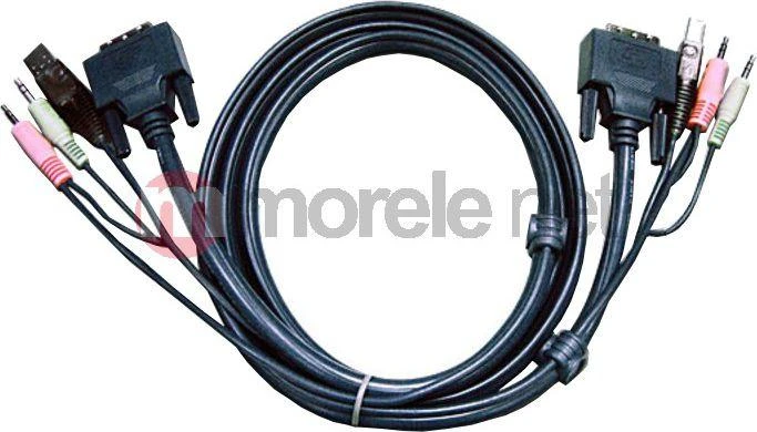 Aten USB DVI-D Dual Link KVM 2L-7D02UD laidas