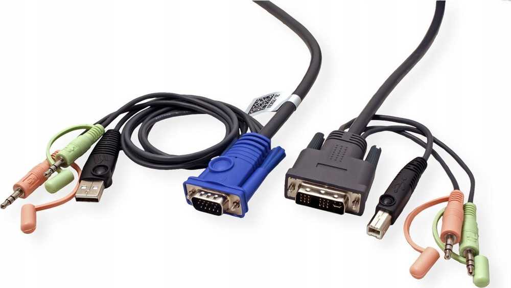 Aten ATEN 2L-7DX2U Kabelis KVM VGA-DVI 1,8 m, juoda, 1,8 m