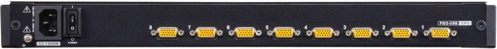 Valiklis Aten CL1308N DE KVM komutatorius 8 prievadų, 19 colių LCD konsolė (PS/2-USB, VGA) DE išdėstymas