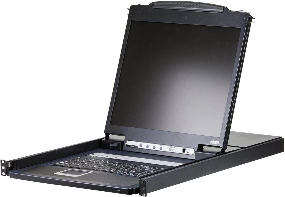 Valiklis Aten CL1308N DE KVM komutatorius 8 prievadų, 19 colių LCD konsolė (PS/2-USB, VGA) DE išdėstymas