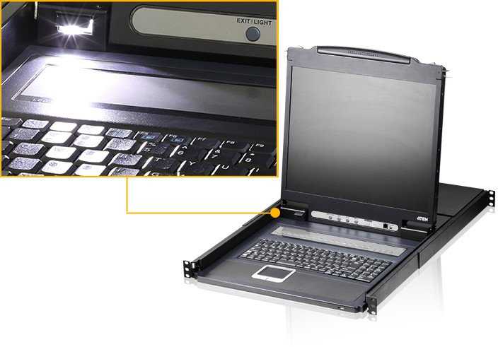 Valiklis ATEN CL1308N, 48,3 cm (19"), LCD, PS/2, USB, VGA, JK anglų k.