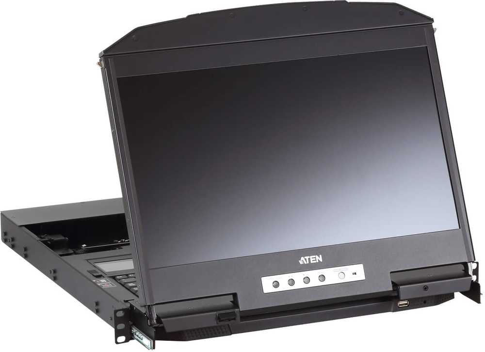 Aten ATEN CL3800NW konsola rackowa 47 cm (18.5'') 1920 x 1080 px Metal, Plastik Juodas
