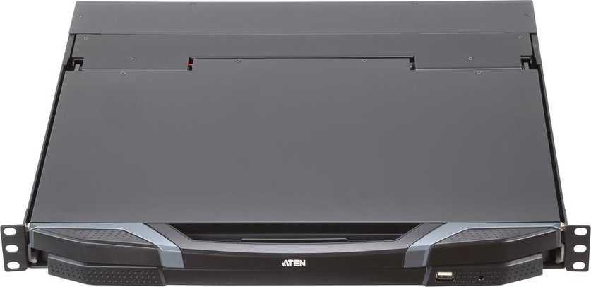 Aten KVM konsolė ATEN CL3800NW KVM komutatorius Juodas stovo montavimo galimybės
