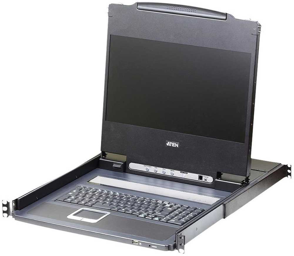 Aten ATEN CL6700MW-ATA-2XK06A1G, 1920 x 1080 pikselių, Full HD, montavimas į stelažą, 1U, 19.4 W, juoda