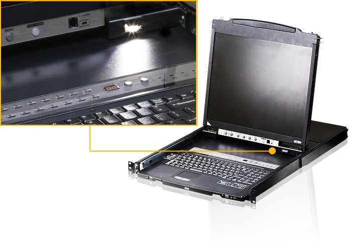 Aten ATEN CL6700MW-ATA-2XK06SG, 1920 x 1080 pikselių, Full HD, montavimas į stelažą, 1U, 19.4 W, juoda