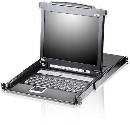 Valiklis Konsolė KVM Aten ATEN CL6700MW IT Single Rail 17,3''-LCD konsolė (USB, HDMI / DVI / VGA) IT-Layout