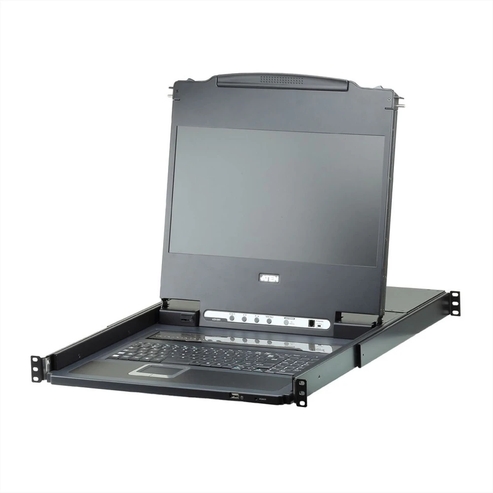 Valiklis Aten KVM konsolė ATEN CL6708MW KVM komutatorius Juodas stovo montavimo galimybės
