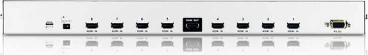 Aten VS0801H HDMI jungtys prietaiso nugarėlėje