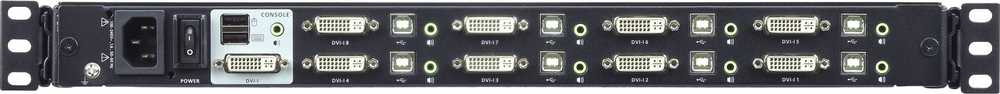 Aten CL6708MW 8 prievadų USB DVI vieno bėgio plačiaekranis LCD KVM jungiklis | Aten | KVM per IP jungiklis su Daisy-Chain prievadu ir USB periferiniu palaikymu | CL6708MW