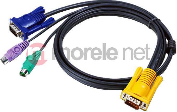 Aten KVM kabeliai, 3m, Juodieji (2L5203P)