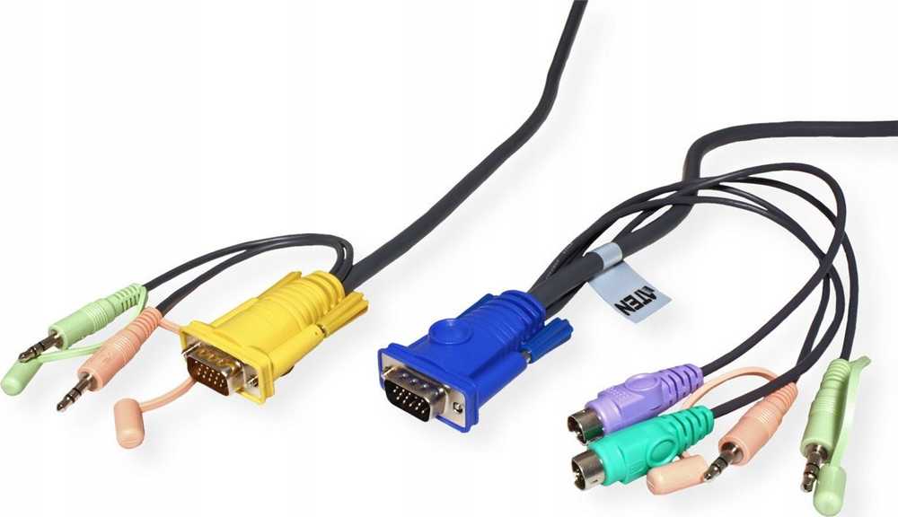 ATEN KVM kabelis, PS/2, VGA, 5 m, 2L-5305P, juodas