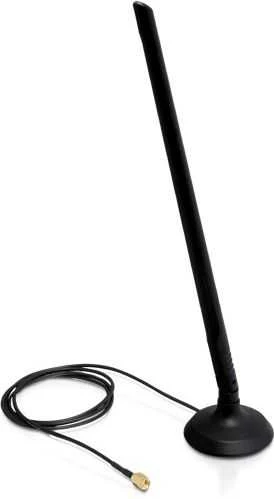 Delock WLAN 802.11 b/g/n Ant. RP-SMA 6.5 dBi omnidir. Gelis. su magnetu. stovėti