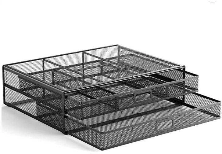ATL Metalinis stovas monitoriams su dviem stalčiais, 40x29,5x11,5 cm