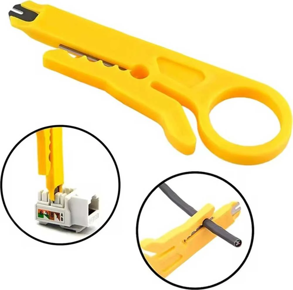 ATL Izoliacijos nuėmėjas su peiliuku RJ45, 9 cm, geltonas