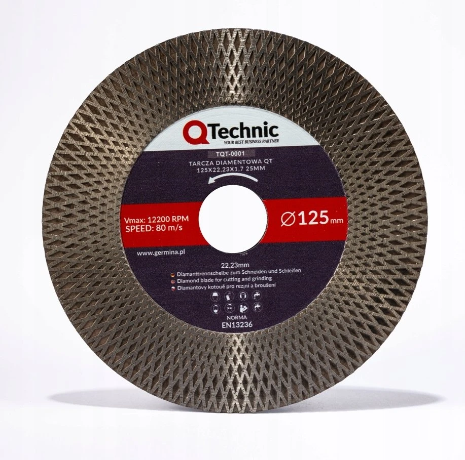 ATLAS Deimantinis diskas 125x22,23x1,7 25mm TQT-0001