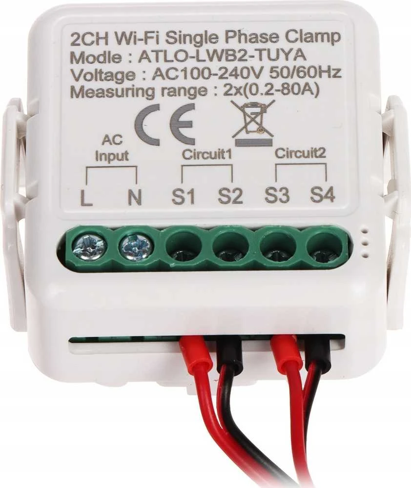 Atlo ELEKTROS MONITORIUS ATLO-LWB2-TUYA VIENFAZIS DVIEJŲ KANALO