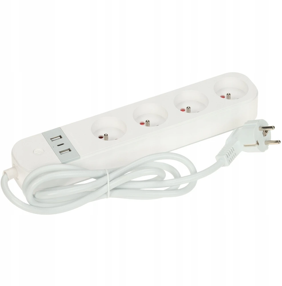 Opti Išmanus maitinimo skirtukas ATLO-WS95U-TUYA (4 lizdai + 2 USB + 1 USB-C) Wi-Fi, Tuya Smart 1.5 m