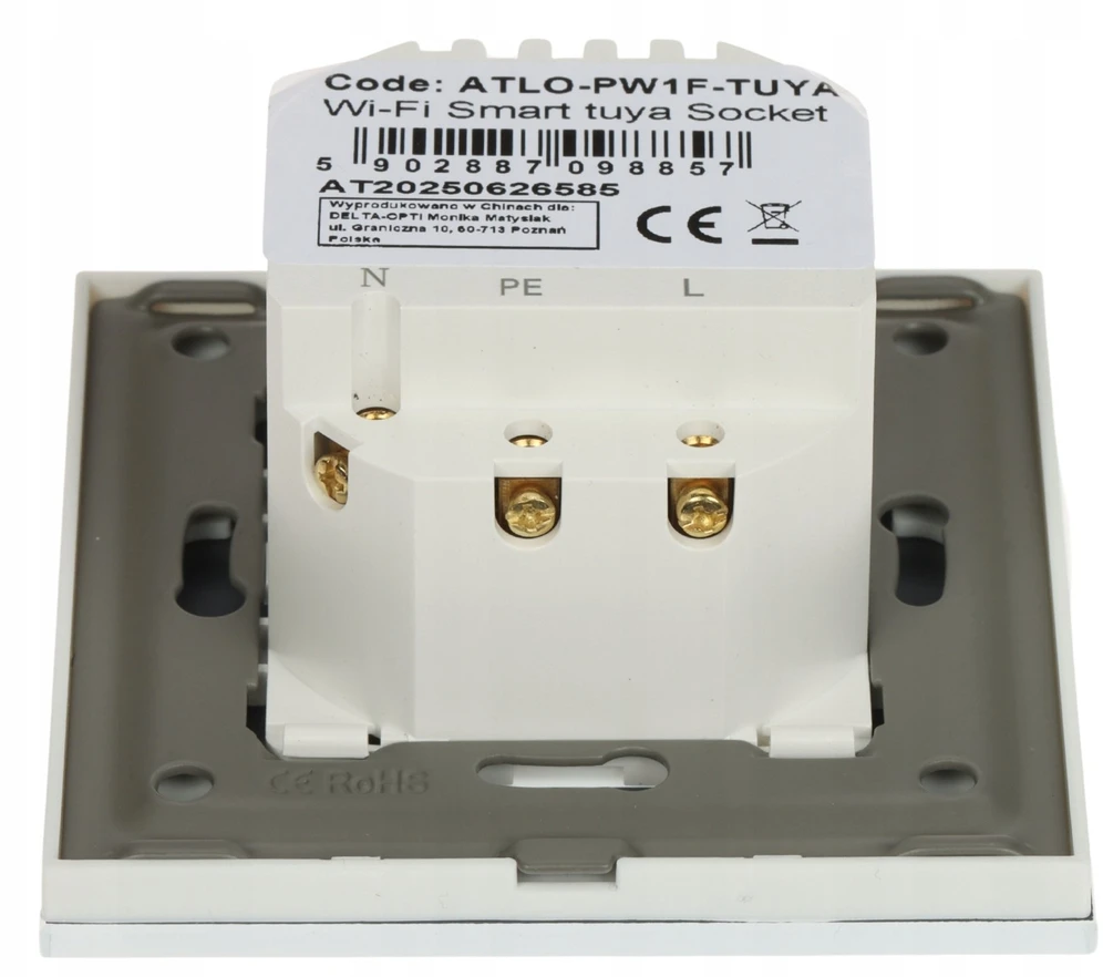 SMART ELECTRIC SOCK ATLO-PW1F-TUYA Wi-Fi, Tuya Smart ATLO