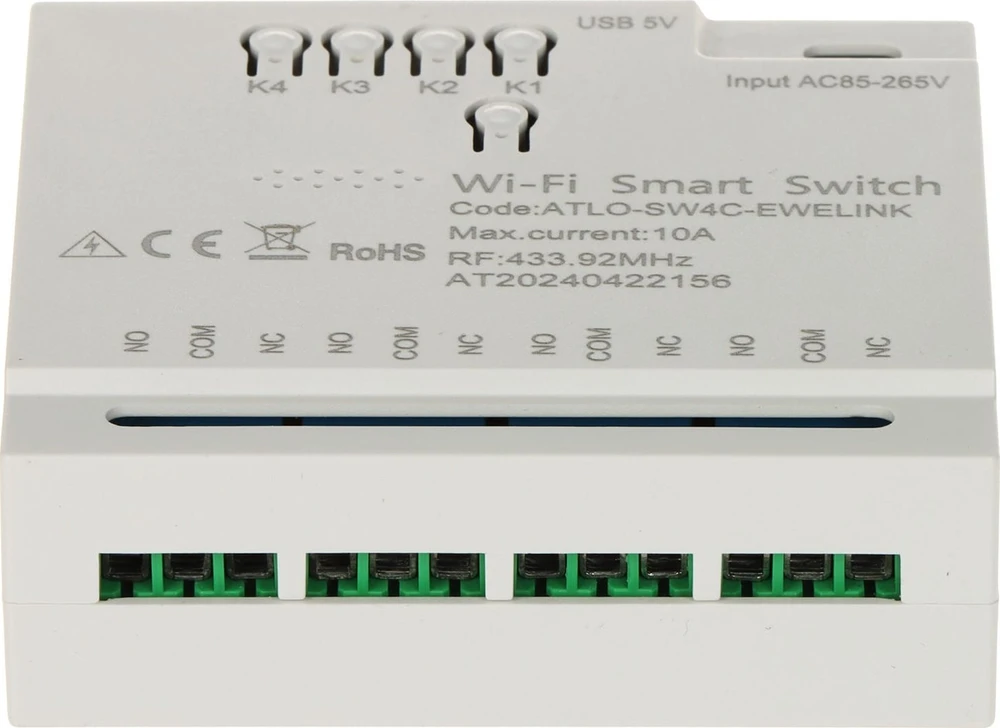 INTELIGENTUS ATLO-SW4C-EWELINK „Wi-Fi“ JUNGIKLIS, „eWeLink“