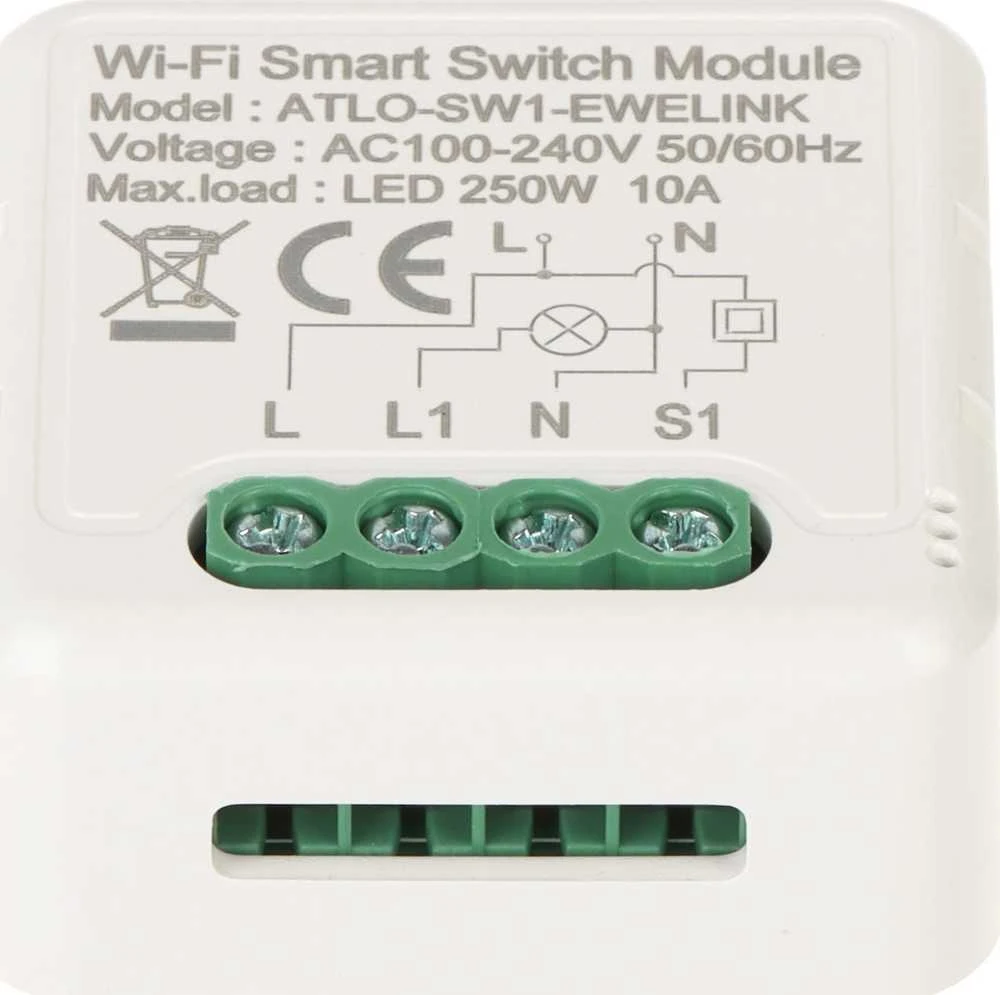 INTELIGENTNY STEROWNIK OŚWIETLENIA LED ATLO-SW1-EWELINK Wi-Fi, eWeLink