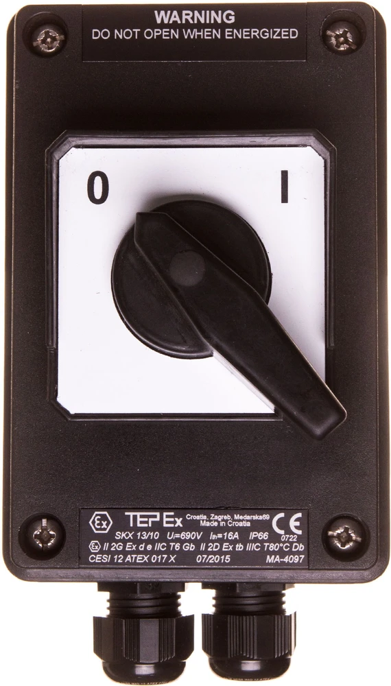 ATM Lightning 0-1 250V 16A juodasis Ex SKX 13 / 10 IP66 zona 1,21 ir 2,22 (31-000- 9024)