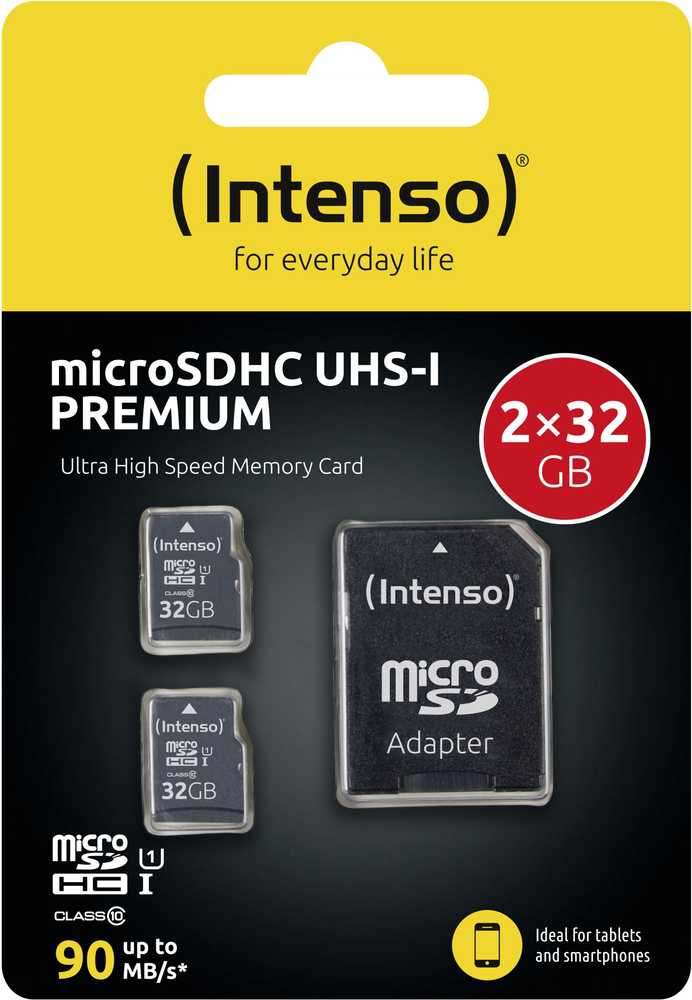 Atminties kortelė Karta Intenso Premium double pack Micro SD SDHC 32GB UHS-I (3423482)