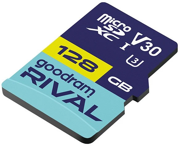 Atminties kortelė GOODRAM RIVAL M3AA 128 GB Micro SDXC V30 UHS-I U3 + adapteris (GGSM3AA-1280R12)