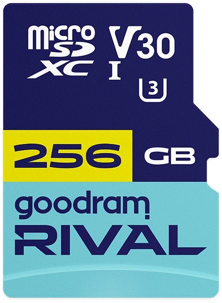 GOODRAM RIVAL M3AA 256 GB Micro SDXC V30 UHS-I U3 + adapteris (GGSM3AA-2560R12)