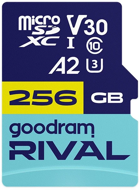 GOODRAM RIVAL M2AA 256 GB Micro SDXC V30 A2 UHS-I U3 + adapteris (GGSM2AA-2560R12)