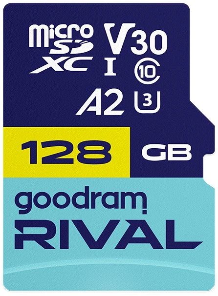 GOODRAM RIVAL M2AA 128 GB Micro SDXC V30 A2 UHS-I U3 + adapteris (GGSM2AA-1280R12)