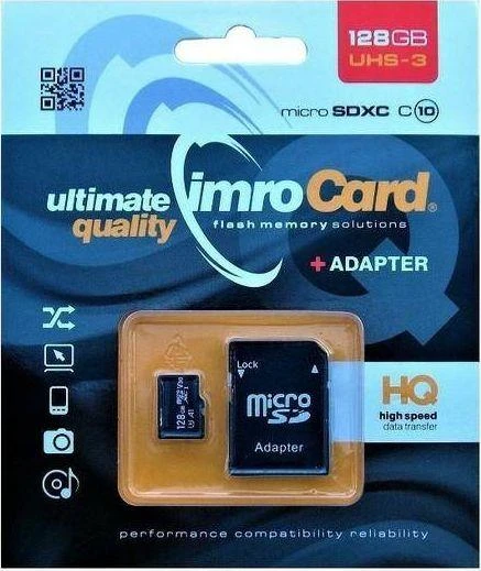 Atminties kortelė Micro SDXC 128GB Imro+ adp 10C UHS-3