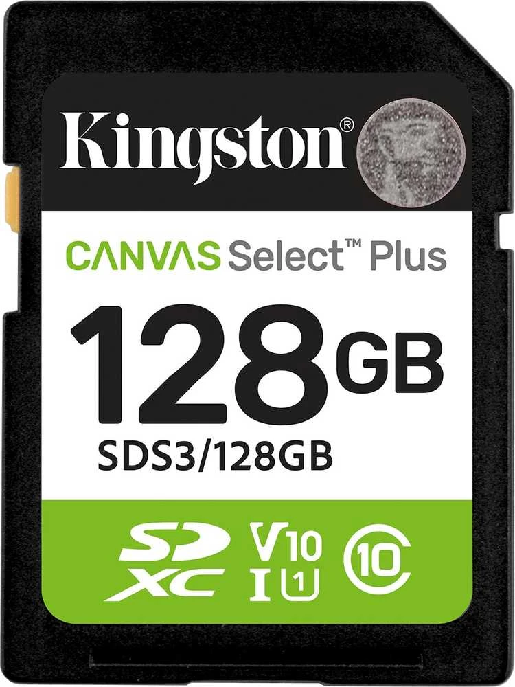 „Kingston Technology“ 128 GB SDXC Canvas Select Plus Gen3 150 MB/s C10 UHS-I U1 V10 atminties kortelė