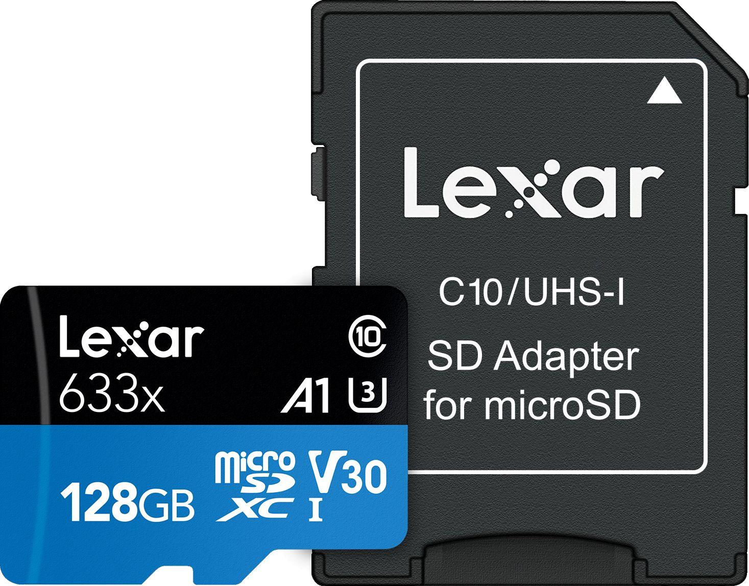 Atminties kortelė Lexar | Didelio našumo 633x | UHS-I | 128 GB | micro SDXC