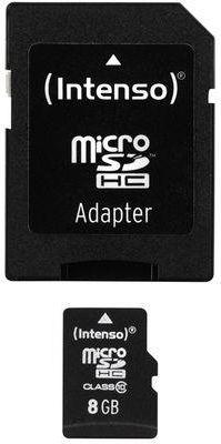 Atminties kortelė Karta Intenso Micro SDHC 8 GB Class 10 (3413460)