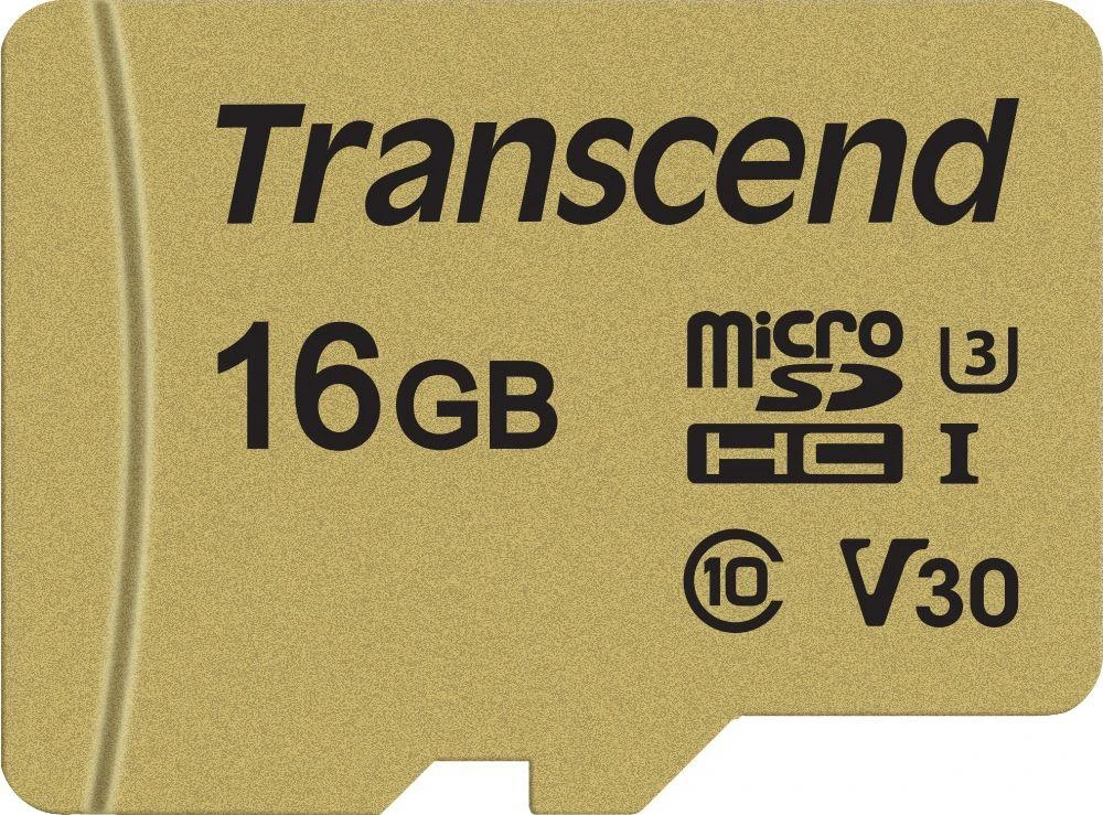Atminties kortelė TRANSCEND 16GB UHS-I U1 Micro SD su adapteriu SD