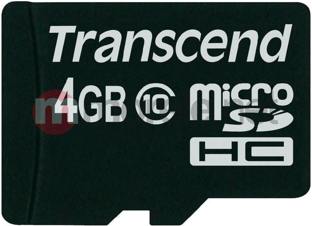 Atminties kortelė TRANSCEND Premium 4GB Micro SDHC UHS-I Class10 20MB/s MLC