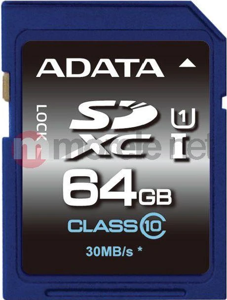 Adata 64GB SDXC atminties kortelė mėlynas korpusas