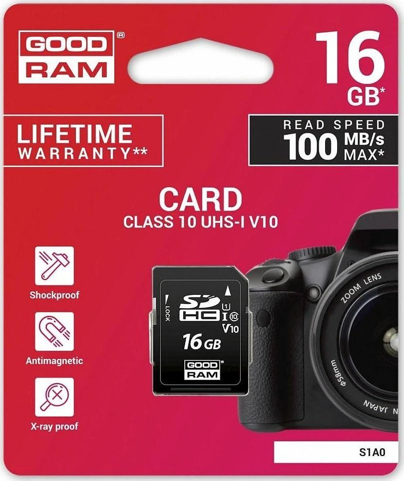 Goodram 16GB SD atminties kortelė pakuotėje
