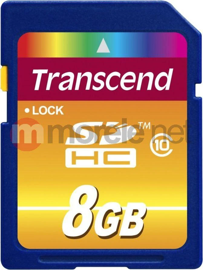 Transcend 8GB SDHC kortelė su 10 klasės greičio žyma