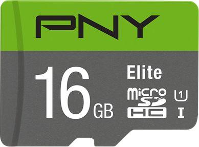Atminties kortelė Tab PNY Elite Micro SDHC 16 GB klasė 10 UHL- / U1 A1 V10 (P- SD16GU1100EL- GE)
