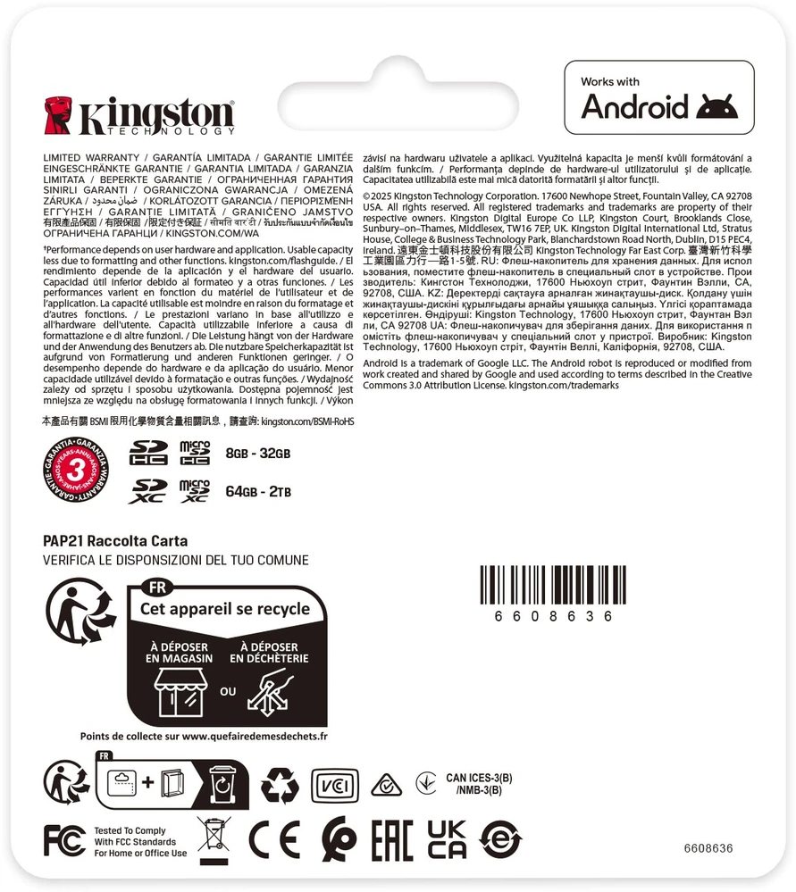 Kingston Technology 128GB Micro SDXC Industrial C10 A1 pSLC kortelė, vienetinis pakuotė be adapterio, 128 GB, MicroSD, 10 klasė, UHS-I, 100 MB/s, 80 MB/s