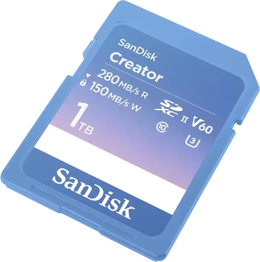 „SanDisk Creator SDXC 1 TB“ 10 klasės UHS-II/U3 V60 atminties kortelė (SDSDXEP-1T00-GNCIS)