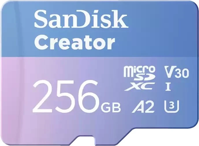 SanDisk Creator Micro SDXC 256 GB Class 10 UHS-I/U3 A2 V30 atminties kortelė (SDSQXAV-256G-GN6MS)